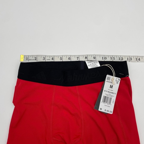 Adidas Mens Mahomes Techfit Training Tights Red Compression Leggings JE4330 M - Picture 12 of 14